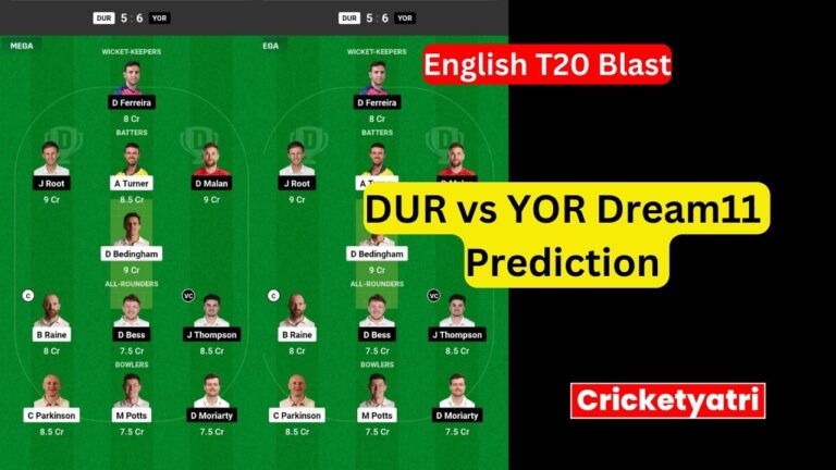 DUR vs YOR Dream11