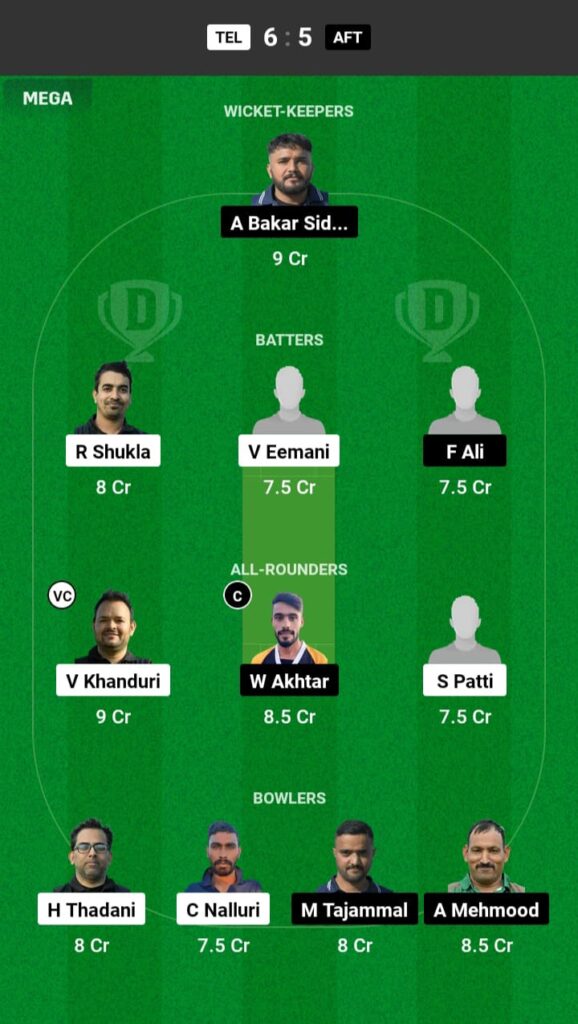 TEL vs AFT Dream11