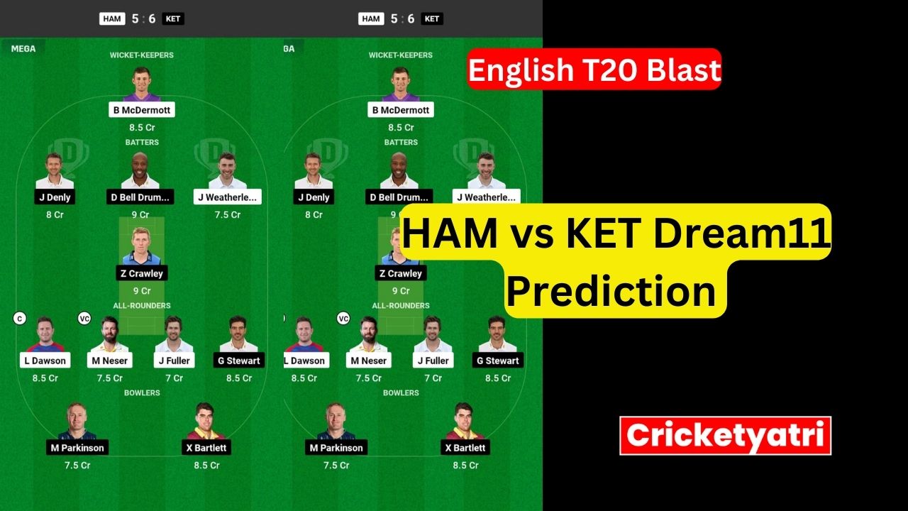 HAM vs KET Dream11