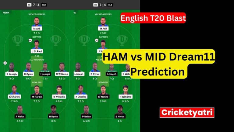 HAM vs MID Dream11