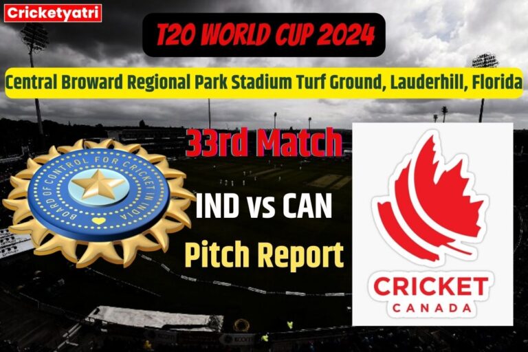 IND vs CAN Pitch Report