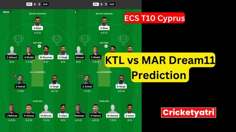 KTL vs MAR Dream11