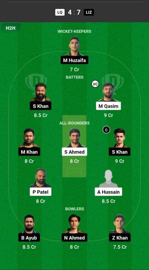 LQ vs LIZ Dream11