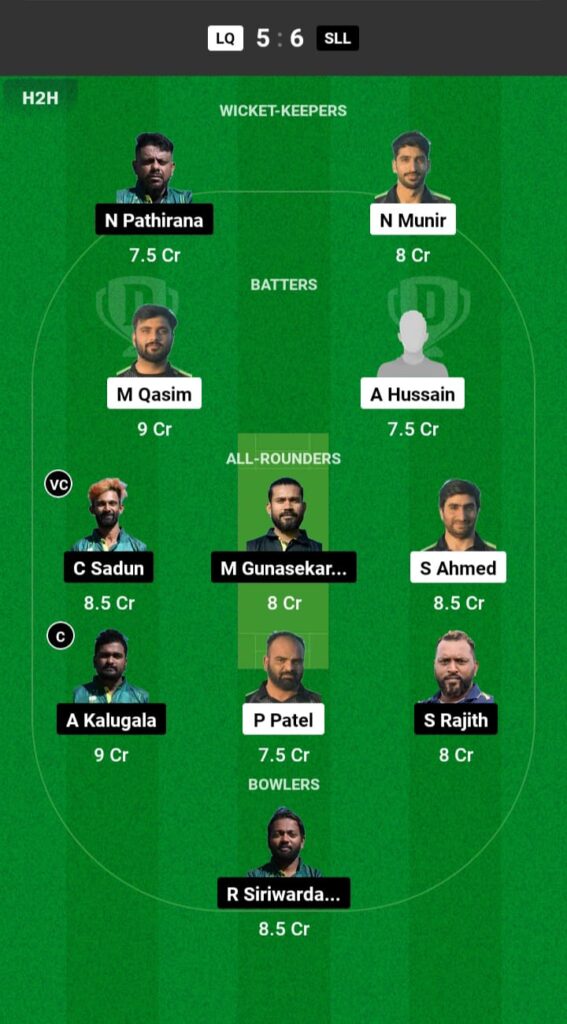 LQ vs SLL Dream11