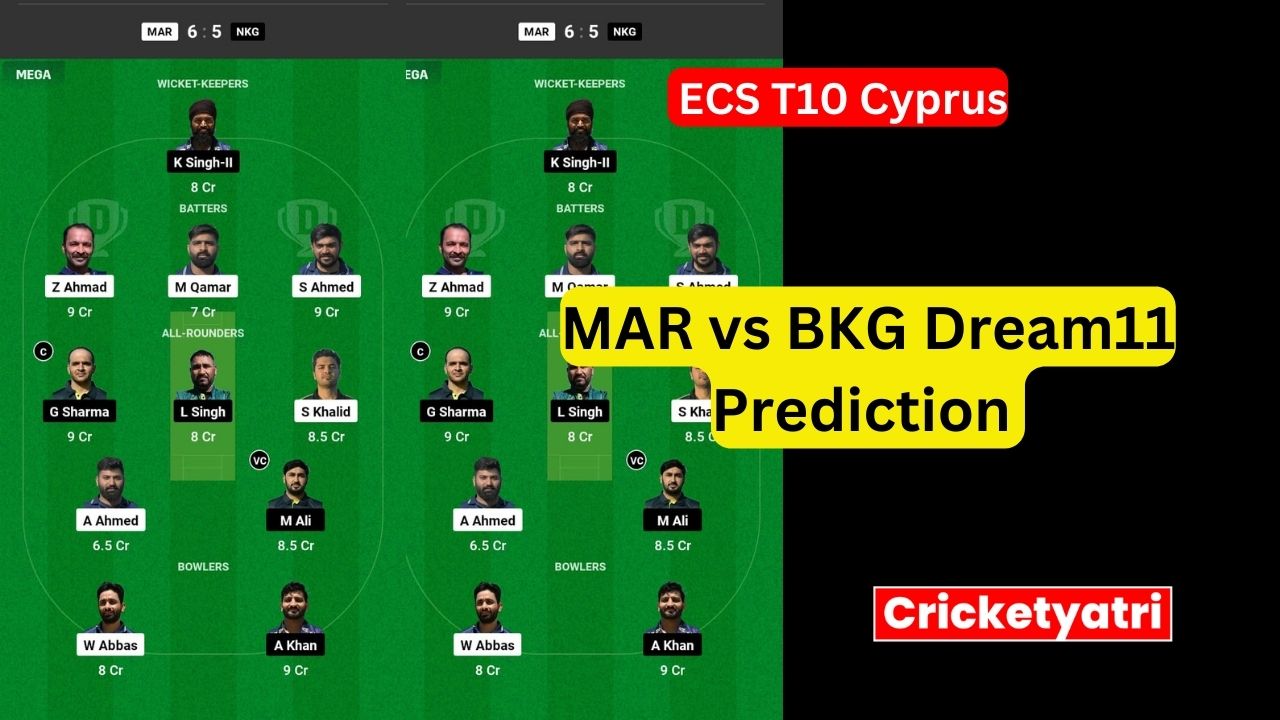 MAR vs BKG Dream11