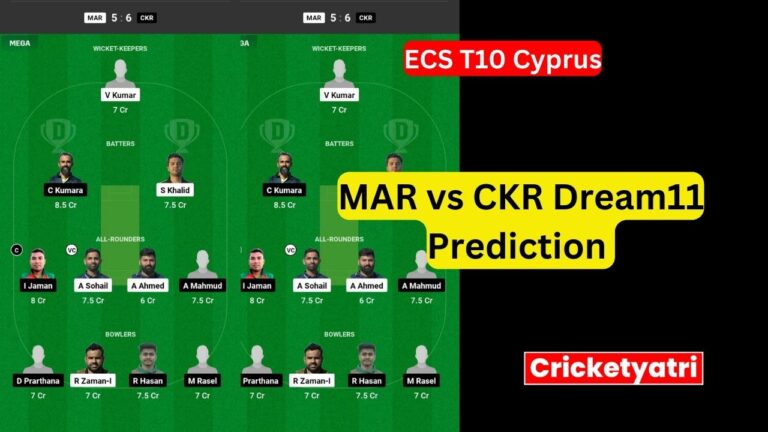 MAR vs CKR Dream11