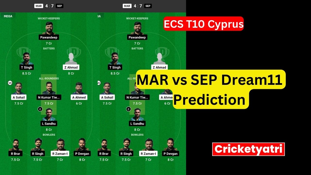 MAR vs SEP Dream11