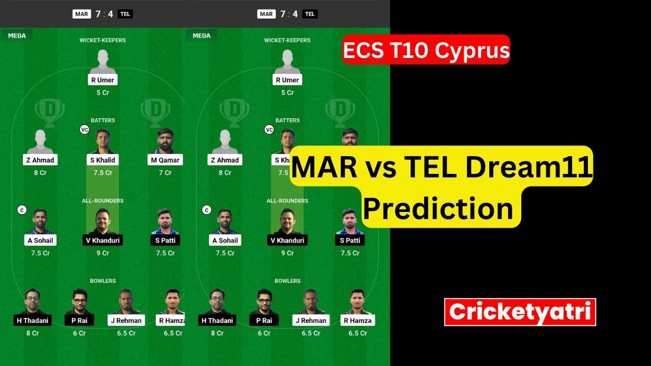 MAR vs TEL Dream11