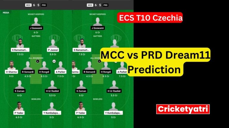 MCC vs PRD Dream11