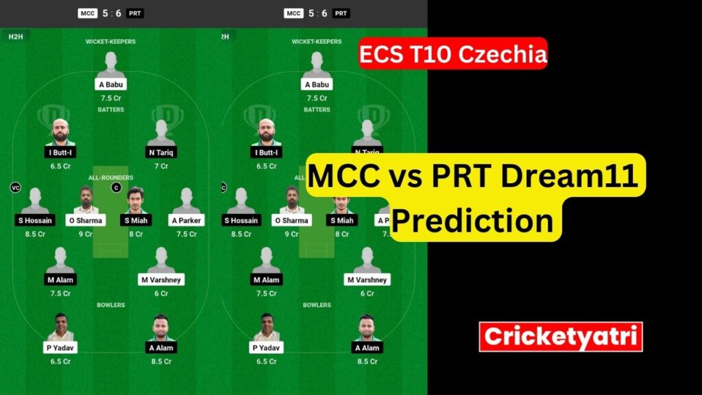 MCC vs PRT Dream11