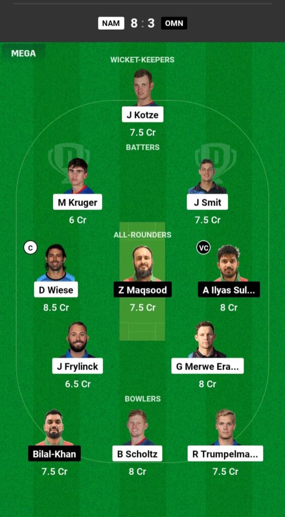 NAM vs OMN Dream11