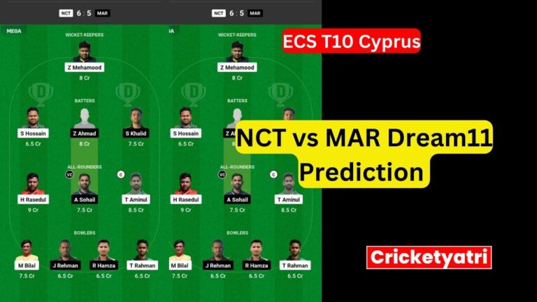 NCT vs MAR Dream11