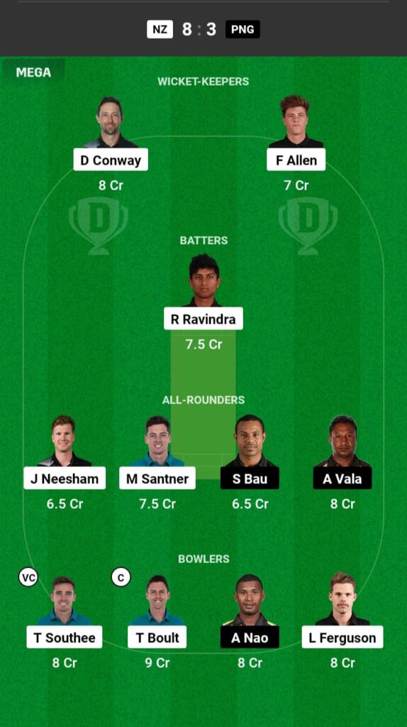 NZ vs PNG Dream11