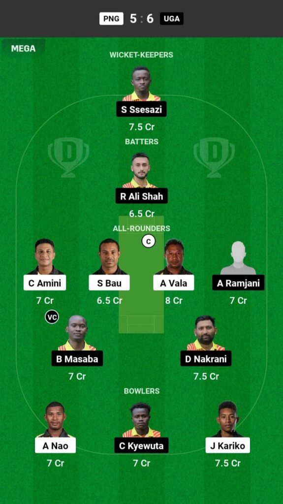 PNG vs UGA Dream11