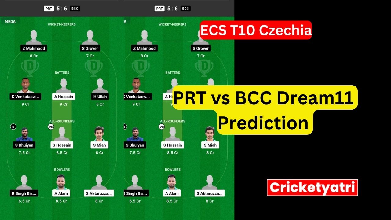 PRT vs BCC Dream11