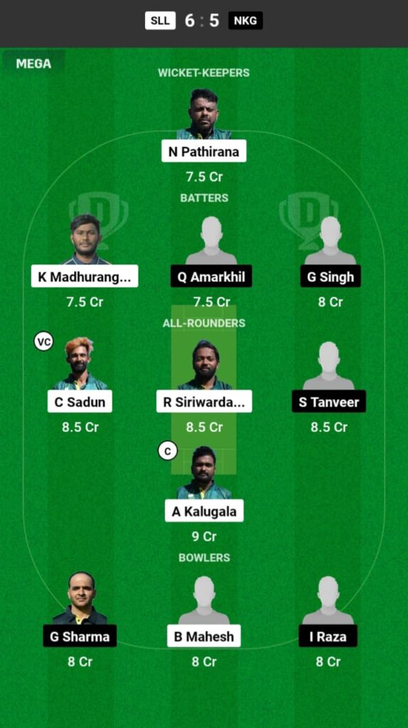 SLL vs NKG Dream11