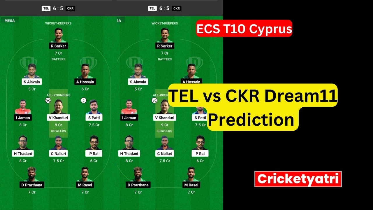 TEL vs CKR Dream11