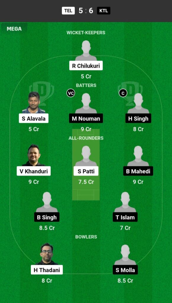 TEL vs KTL Dream11