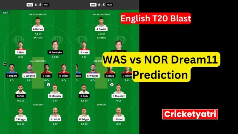 WAS vs NOR Dream11