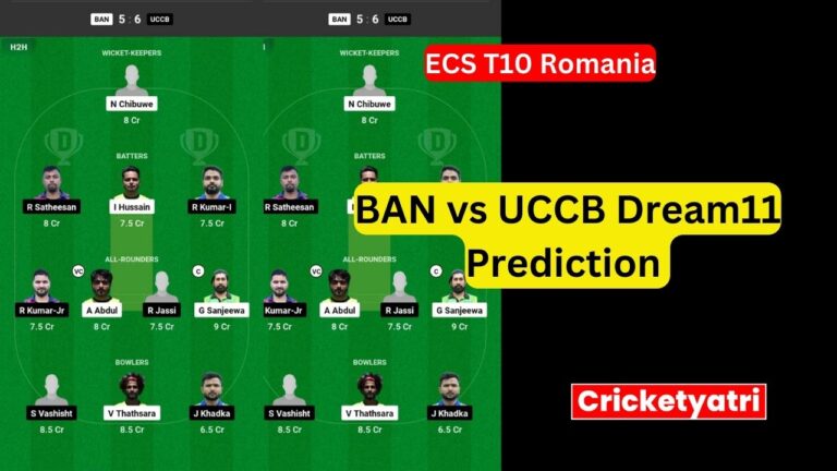 BAN vs UCCB Dream11