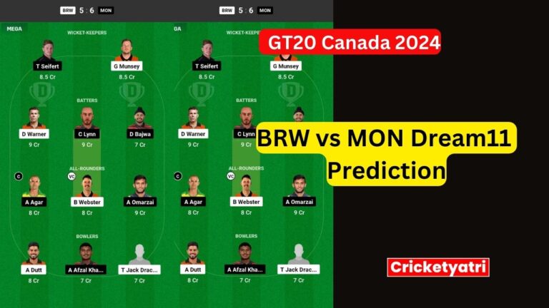 BRW vs MON Dream11