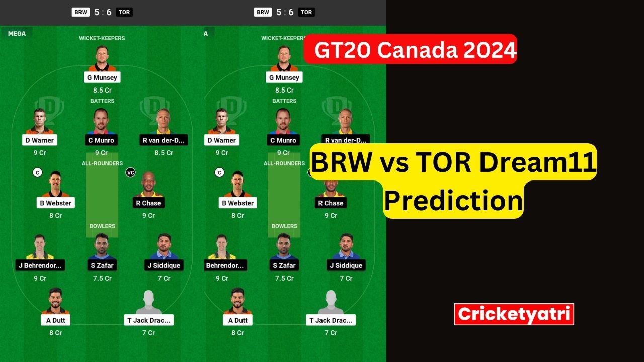 BRW vs TOR Dream11