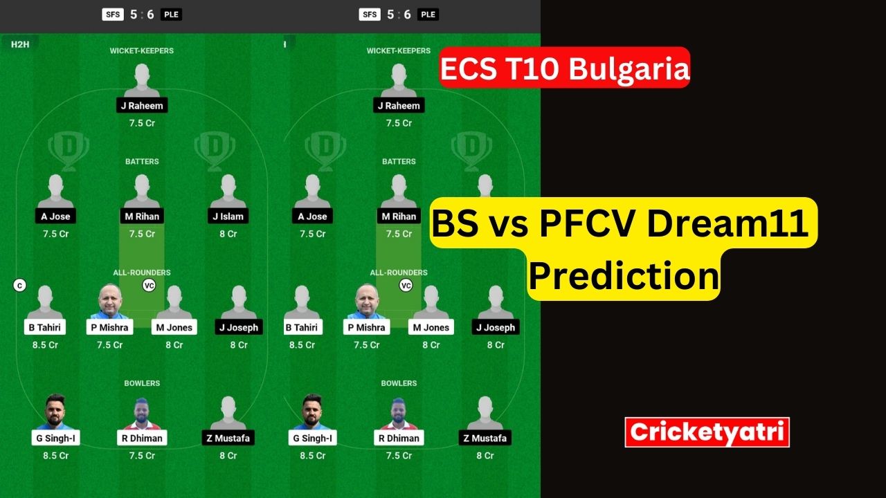 BS vs PFCV Dream11