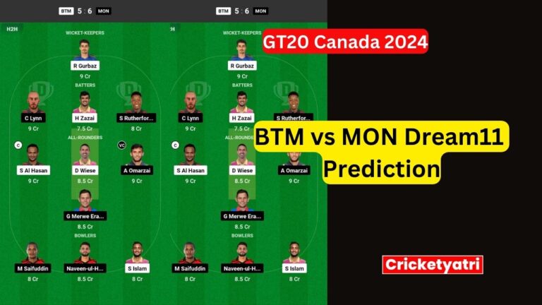 BTM vs MON Dream11