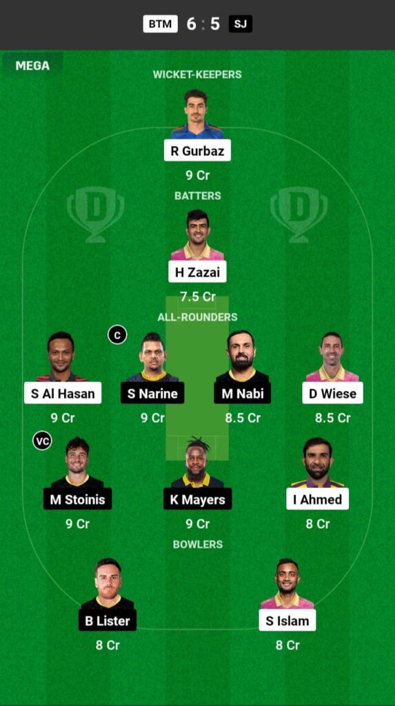 BTS vs SJ Dream11