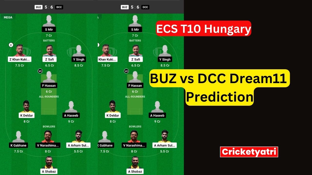 BUZ vs DCC Dream11