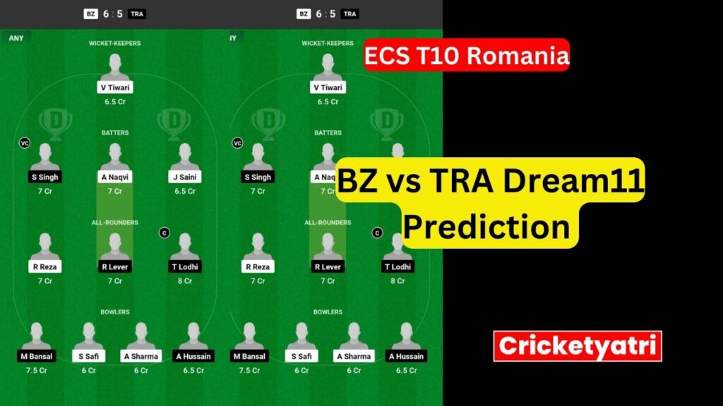 BZ vs TRA Dream11