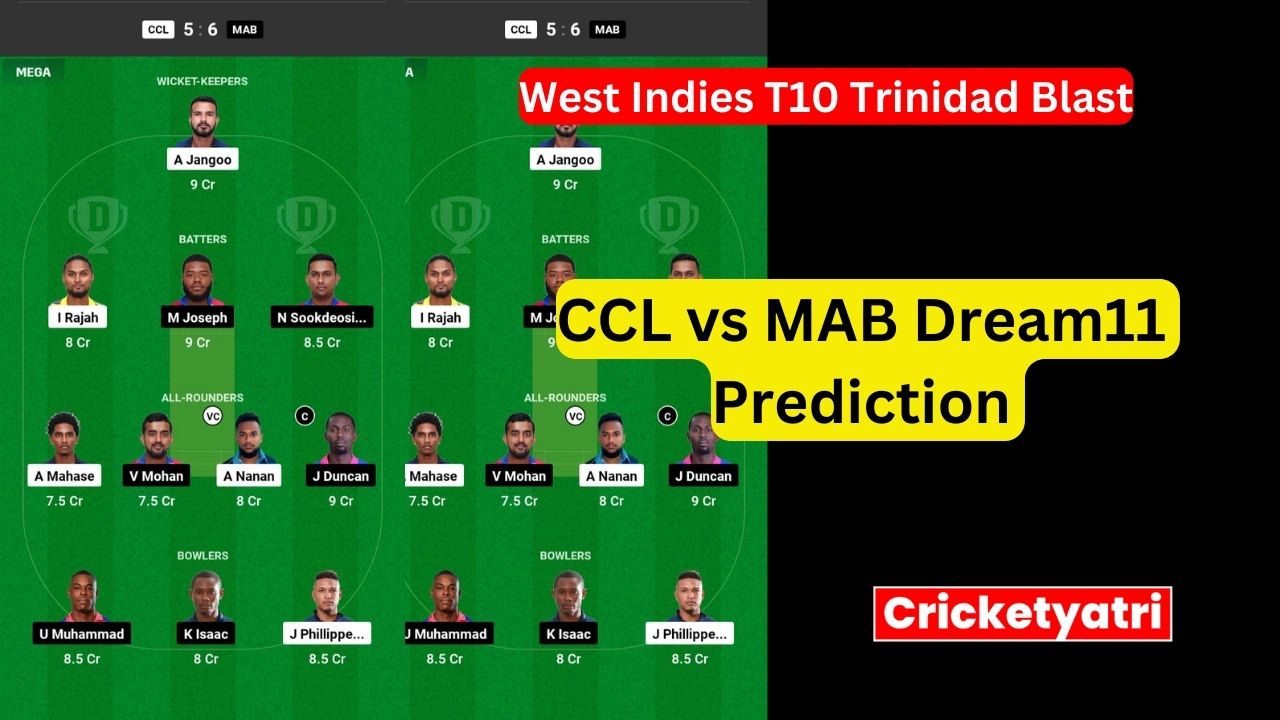 CCL vs MAB Dream11