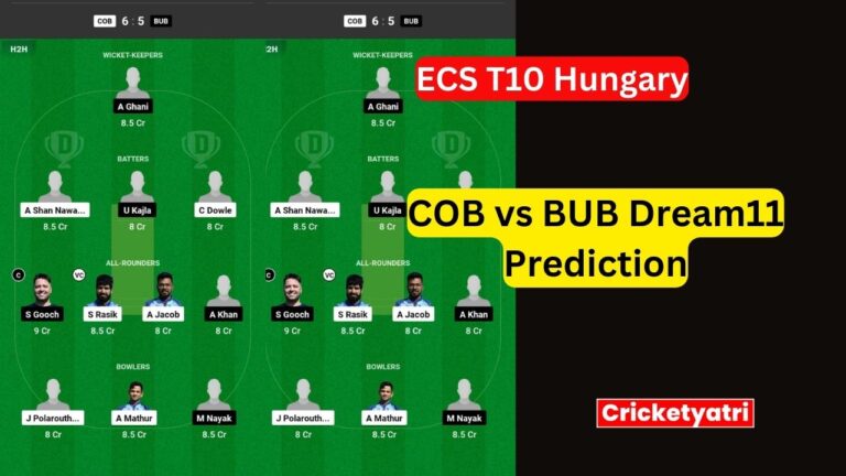 COB vs BUB Dream11