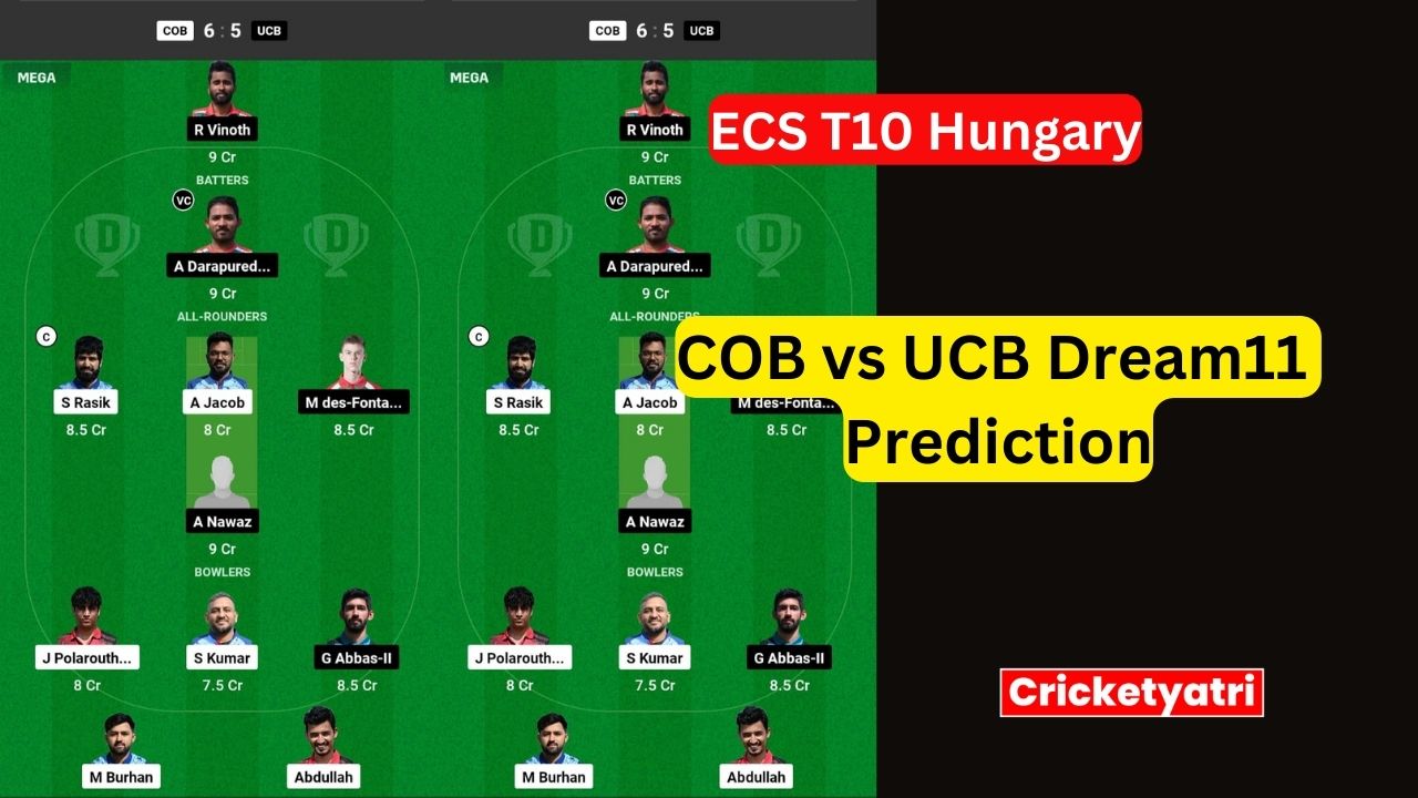 COB vs UCB Dream11