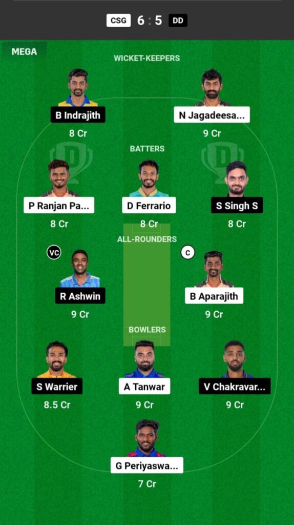 CSG vs DD Dream11