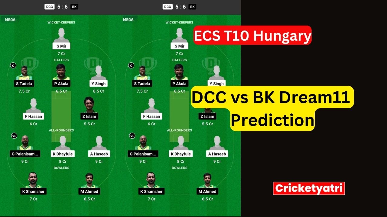 DCC vs BK Dream11