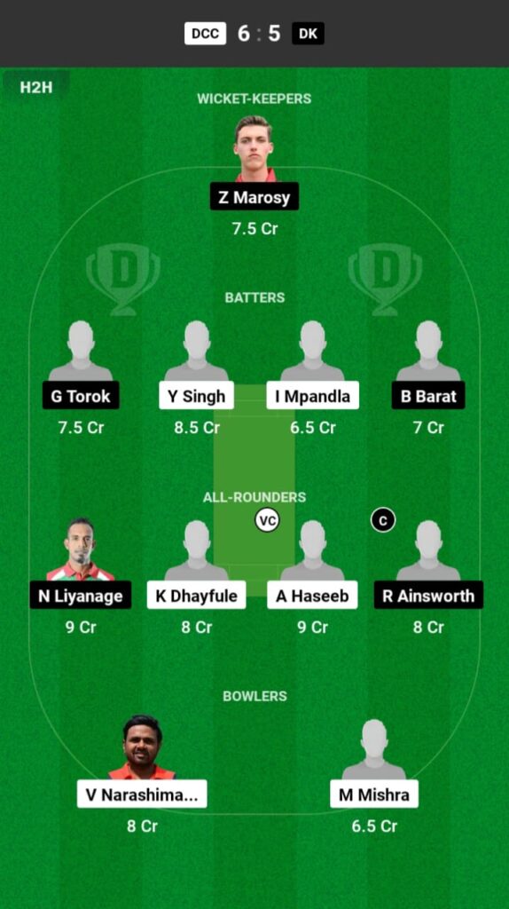 DCC vs DK Dream11DCC vs DK Dream11