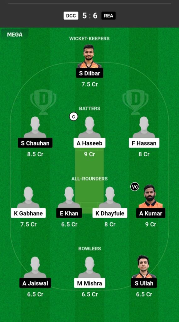 DCC vs REA Dream11