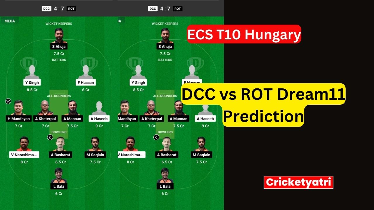 DCC vs ROT Dream11