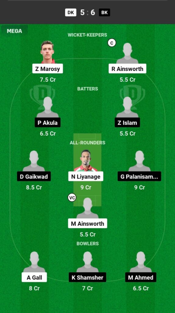 DK vs BK Dream11