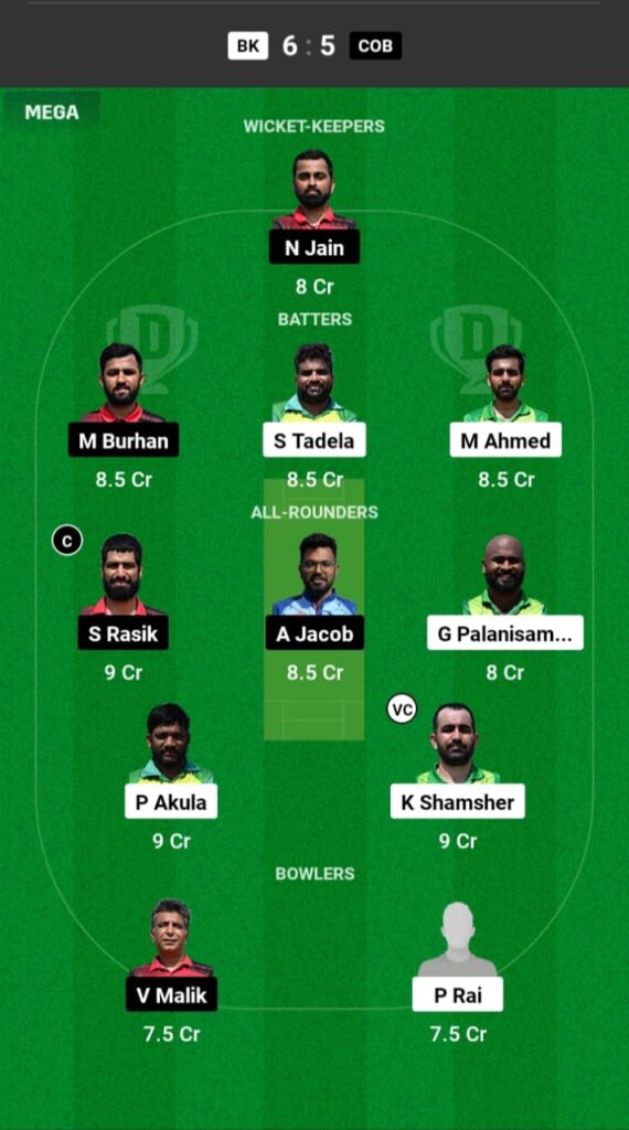 DK vs COB Dream11