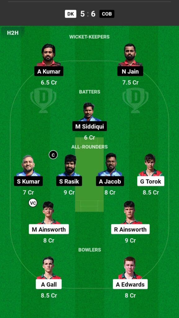 DK vs COB Dream11