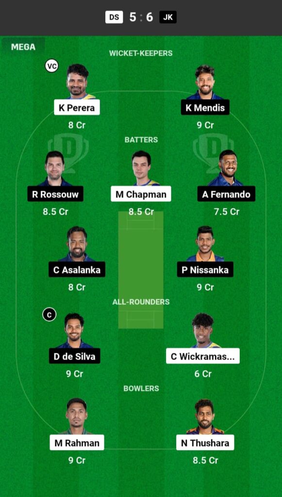 DS vs JK Dream11