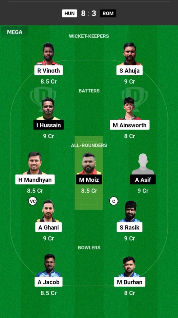 HUN vs ROM Dream11