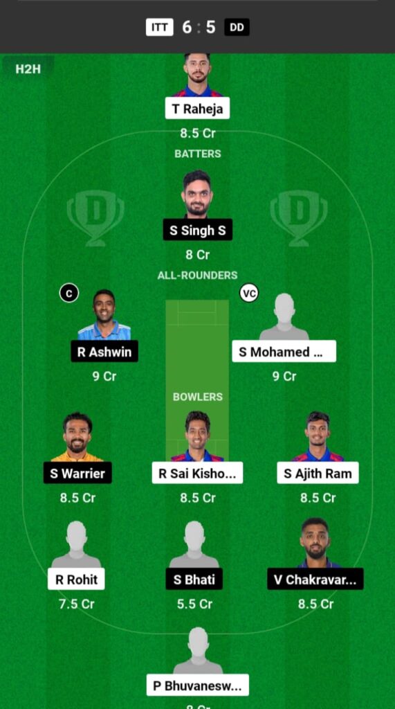 ITT vs DD Dream11