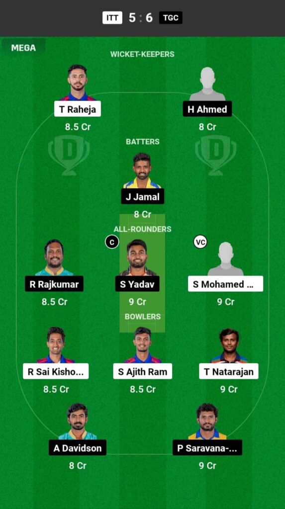 ITT vs TGC Dream11