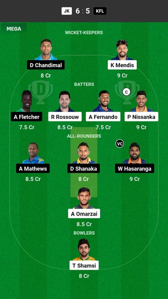 JK vs KFL Dream11