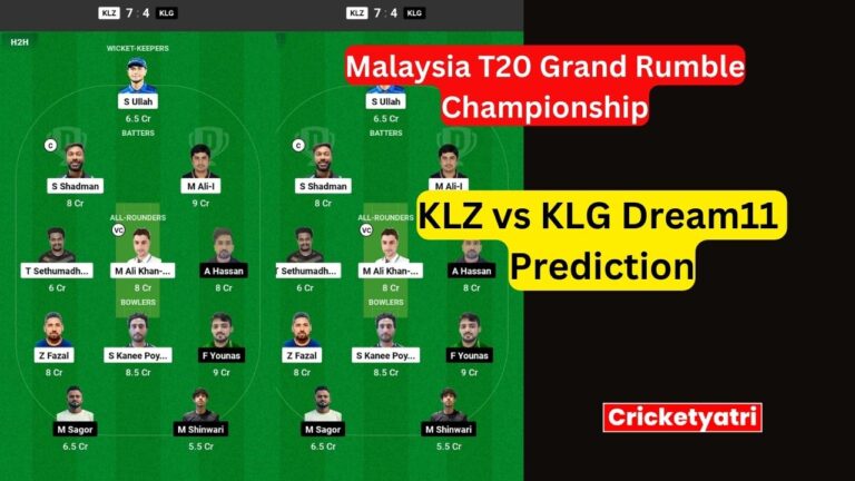 KLZ vs KLG Dream11