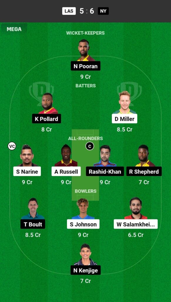 LAS vs NY Dream11