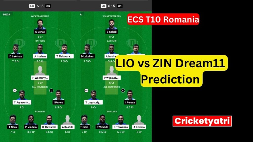 LIO vs ZIN Dream11